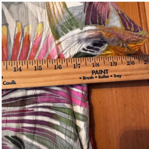 Vintage Jams World Hattie tropical print classic spun rayon dress M - Picture 5 of 8